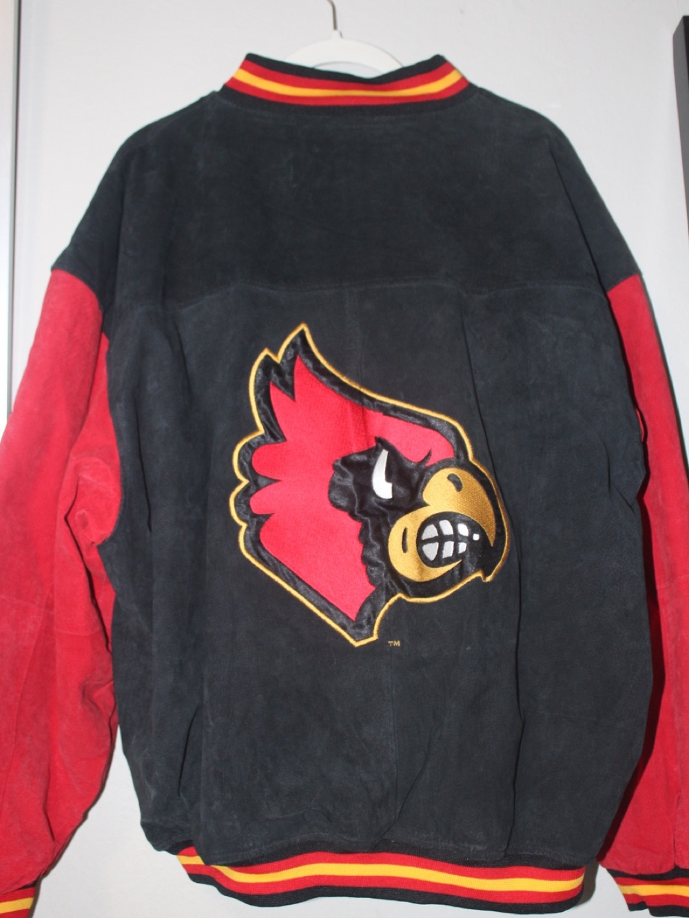 Vintage UofL Louisville Cardinals Jacket Suede Leather